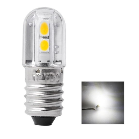 2 Pcs E10 LED Bulbs 6V White E10 Miniature Screw LED Lamps Replacement Bulbs