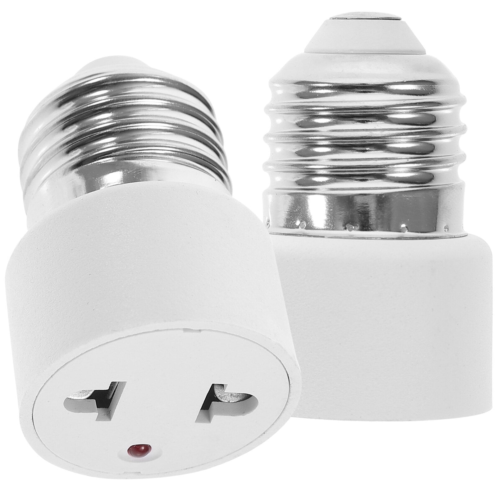 2 Pcs E27 Converter Smart Light Bulbs E27 Adapter E26 Socket Bulb