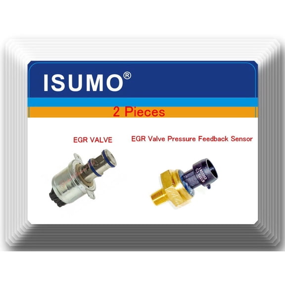 2 Pcs EGR Valve EGR Valve Pressure Feedback Sensor Fits Ford 6.0L.Diesel 05-10