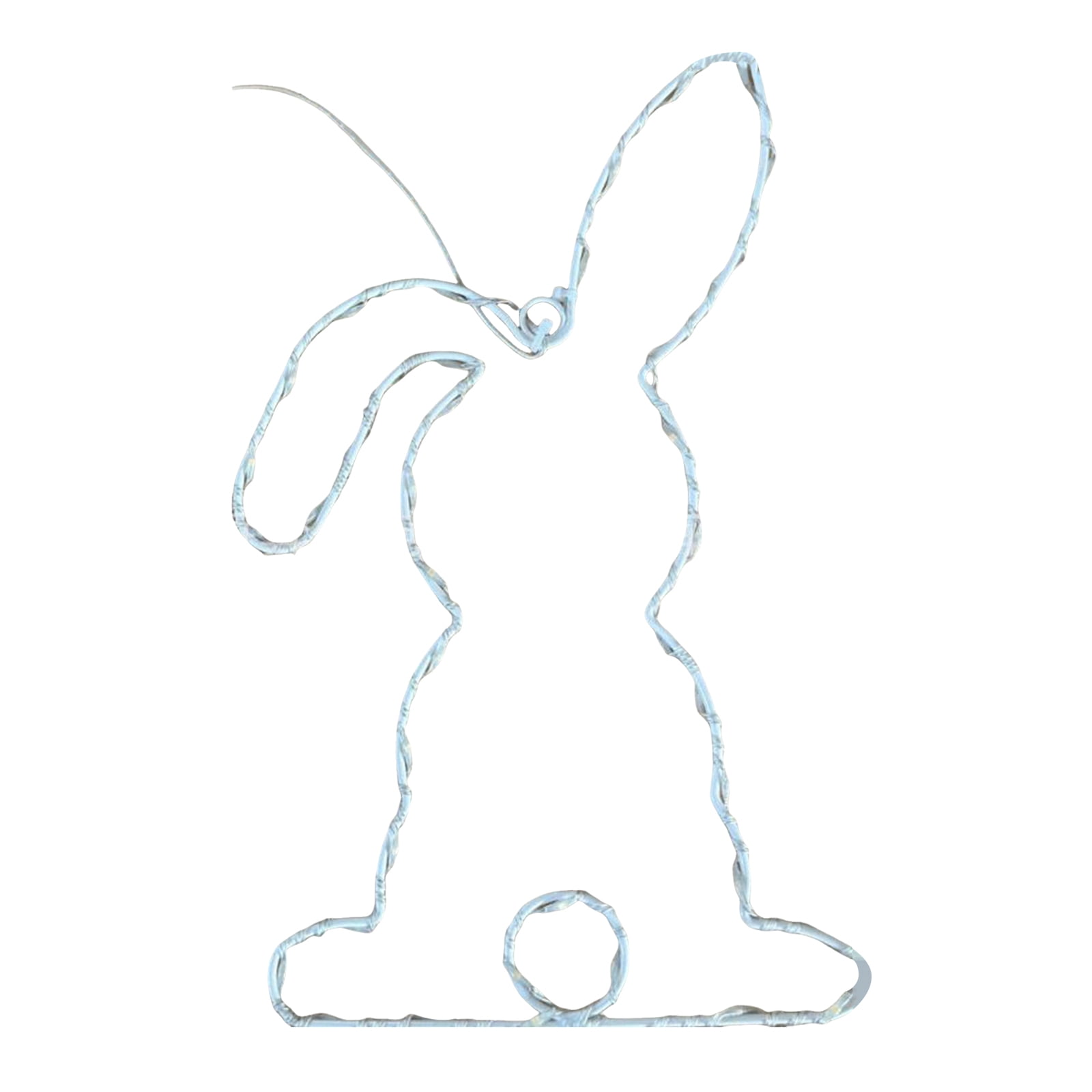 2 Pcs Easter LED Fairy Lights Hanging Bunny Timer Battery Drive ...
