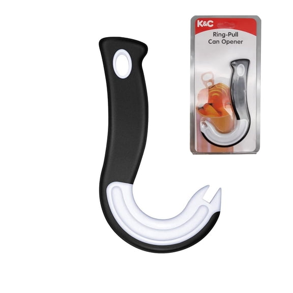 2 Pcs Easy Open Ring Pull Can Opener for Soda Food Cans, Easy Grip Hook Shaped Manual Ring-Pull Helper, Labor Saving Kitchen Gadget for Ring Pull Tab Cans Bottles Elderly Arthritis Sufferers