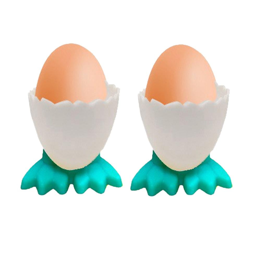 SBSG Ceramic Egg Cups Set Of 6 Porcelain Egg Stand Holders For Soft Hard Boiled Eggs For Breakfast Yellow