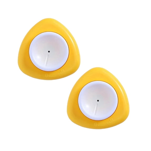 2 Pcs Egg Piercer Tool for Raw Eggs Heavy Duty Egg Poker to Get Good Hard Boiled Eggs Egg Poker Pricker with Safety Lock Egg Pin Easy Egg Peeler for Getting Good Hard Boiled Egg, 2.16"x2.16", Yellow