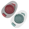 thumbnail image 1 of 2 Pcs Egg Slicer Advanced Egg Cutter Durable Egg Divider Designed for Consistent Slicing Smooth Motion Easy Grip Ideal for Breakfast Salads Bento Decoration and Daily Cooking Tasks, Red + Green, 1 of 9