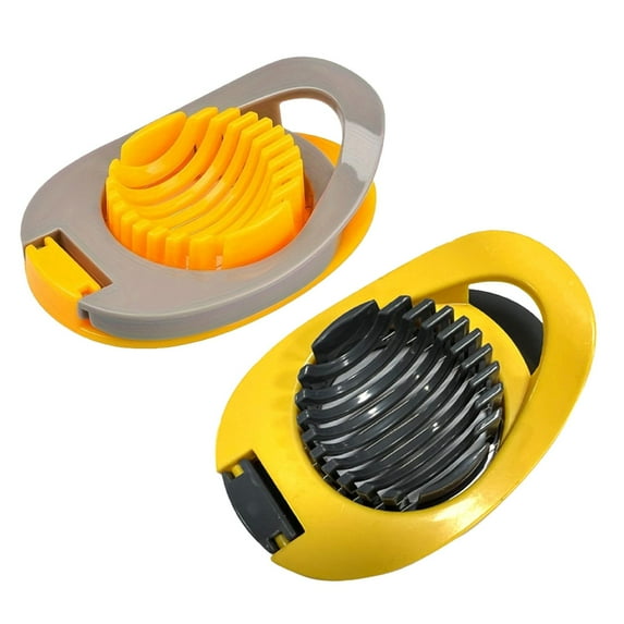 2 Pcs Egg Slicer Compact Egg Cutter Balanced Egg Divider Designed for Clean Slicing Reliable Performance Easy Operation Ideal for Bento Preparation Salad Design Breakfast, Yellow + Black