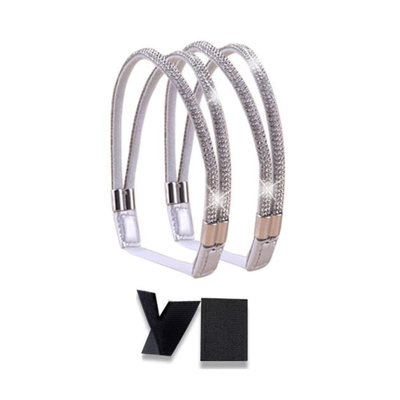 2 Pcs Elastic Shoe Straps High Heels Anti-loose Straps Detachable Rhinestone Shoe Belts for Sandals Loose Slip-on Shoes DIY Accessories