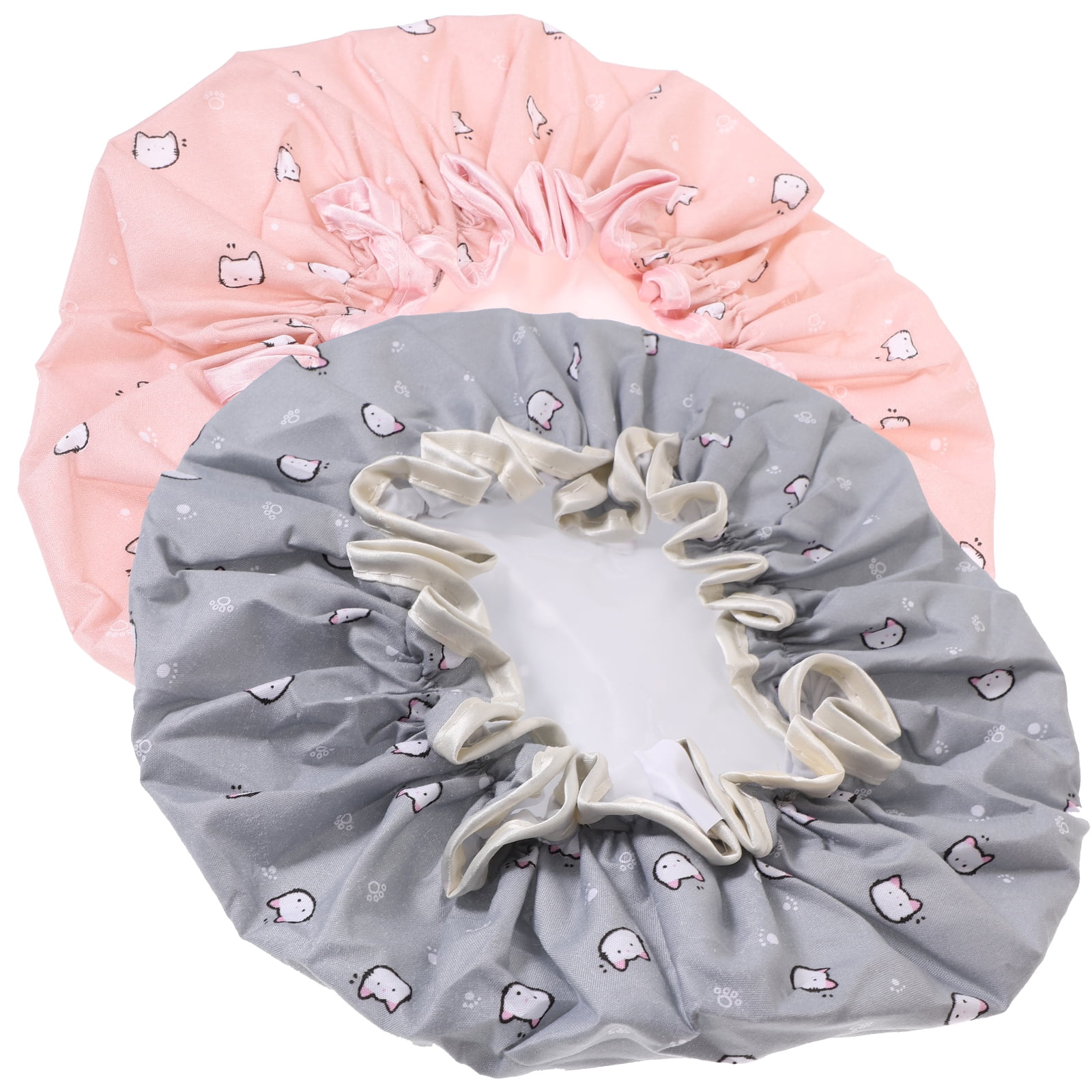 2 Pcs Elastic Shower Cap Has for Men Shower Caps for Women Large