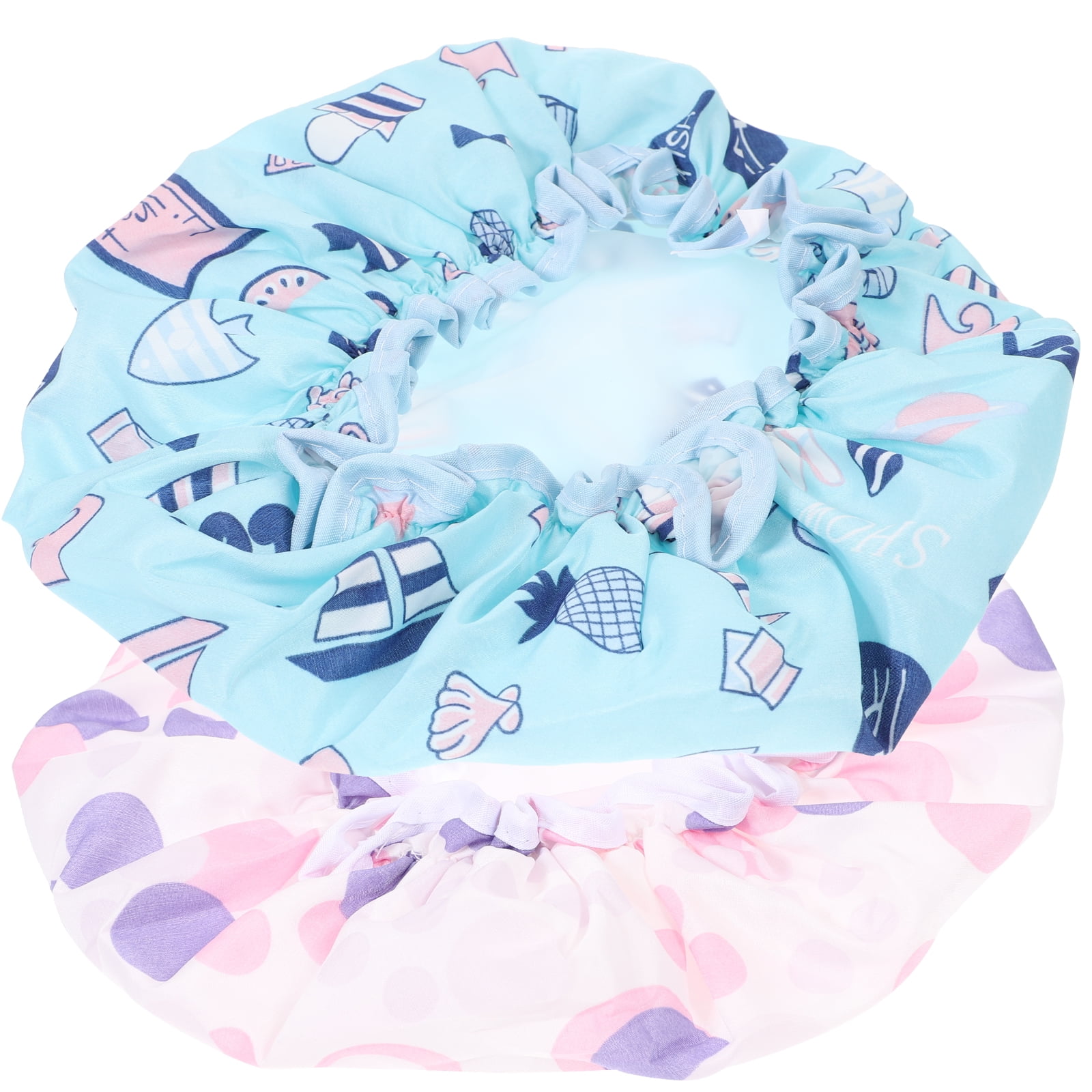 2 Pcs Elastic Shower Cap for Men Caps Disposable Reusable Extra Large