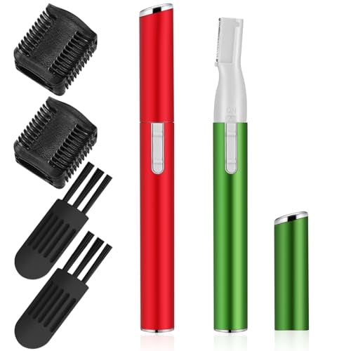 2 Pcs Electric Eyebrow Trimmer Women Precision Face Razors Mini Shaver ...