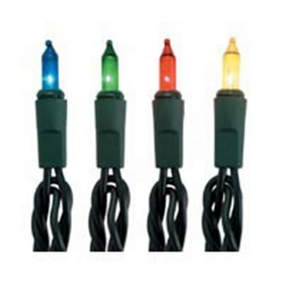 2 Pcs Electric Plug-In String Lights 20 Miniature String Lights Green Wire Plug-In Multi-Color