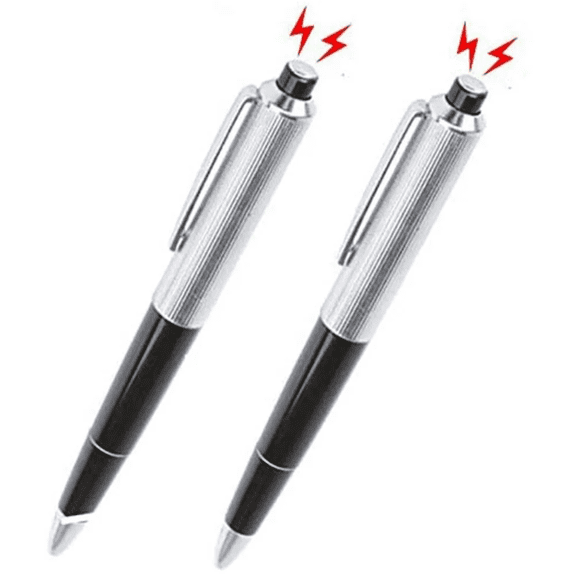 2 Pcs Electric Shock Pen Shape Trick Gag Gadget, Funny Prank Stuff for Fool's Day, Office Pranks & Halloween, Shocking Pen Electric Shocker, Hilarious Prank Gifts for Adults