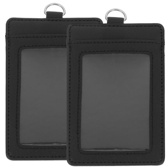2 Pcs Employee Badge Holder Transparent Cards Covers Business Card Holders Id Case Holder Cards Protectors Staff