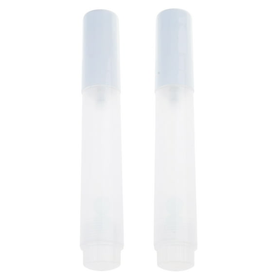 2 Pcs Empty Paint Markers 8mm Tilted Head Refillable Painting Pen Fillable Paint Marker Clear Acrylic Paint Marker