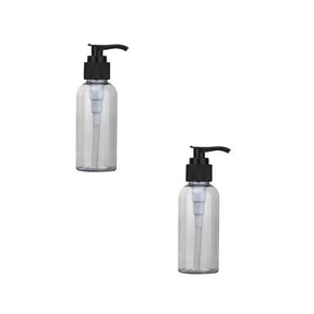 2 Pcs Empty Plastic Pump Bottles Dispenser 200ml Portable Clear BPA-Free Cylinder Shampoo Lotion Hand Pump Bottle Durable Refillable Containers, Large