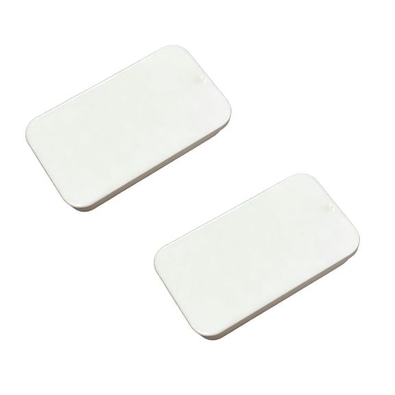 2 Pcs Empty Slide Top Tin Containers Metal Tin Box Containers Rectangular Empty Hinged Tins Box Containers for Candies Jewelry Crafts Pills Survival Kit, 2.36x1.33x0.43 Inch, White