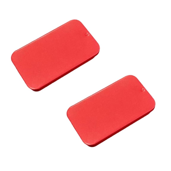 2 Pcs Empty Slide Top Tin Containers Metal Tin Box Containers Rectangular Empty Hinged Tins Box Containers for Candies Jewelry Crafts Pills Survival Kit, 2.36x1.33x0.43 Inch, Red