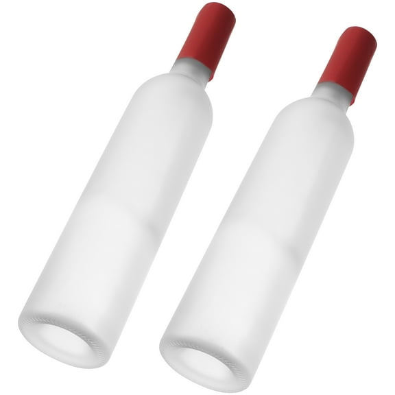 2 Pcs Empty Wine Bottle Decoration Versatilen House Decorations for Home Hot Sauce Bottles Glasses Decorate White