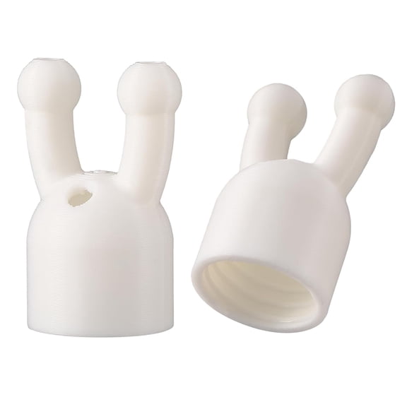 2 Pcs Essential Oil Inhaler Caps Double Hole Caps Aroma Nasal Lids Essential Oil Mini Perfume Inhaler Dispenser Lids for Enhances Aromatherapy Aroma(White
