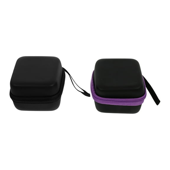 2 Pcs Essential Oil Storage Box Perfume Bags Mini Travel Portable Carrying Pouches Nail Polish Vial Pu