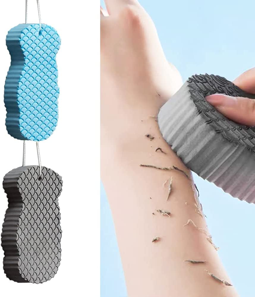 2 Pcs Exfoliating Bath Sponge, Soft Spa Scrub Sponges for Shower, Dead ...