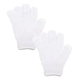 2 Pcs Exfoliating Bath Glove, White Washable Shower Glove, Reusable ...
