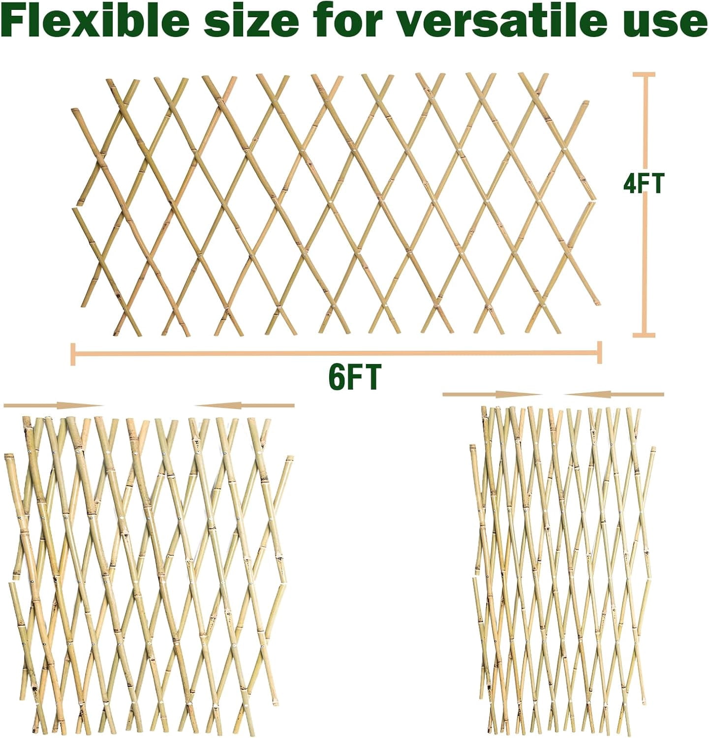 2 Pcs Expandable Trellis Fence for Garden, Climbing Plants & Pet ...