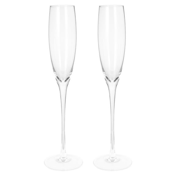 2 Pcs Exquisite Glass Crystal Goblets Champagne Cups Red Wine Glasses (Transparent)