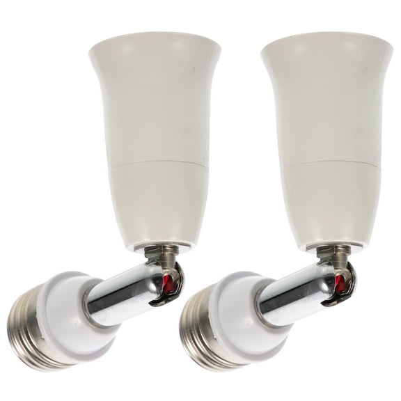 2 Pcs Extended Bend Socket Light Extender Outdoor Bulb Adapter Extension Cord Lamp Holder