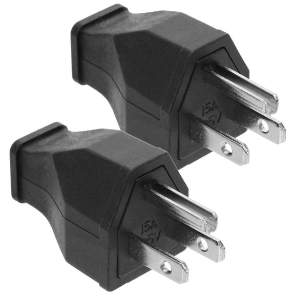 2 Pcs Extension Cord Straight Heavy Duty Angle Plug Replacement Ends Electric