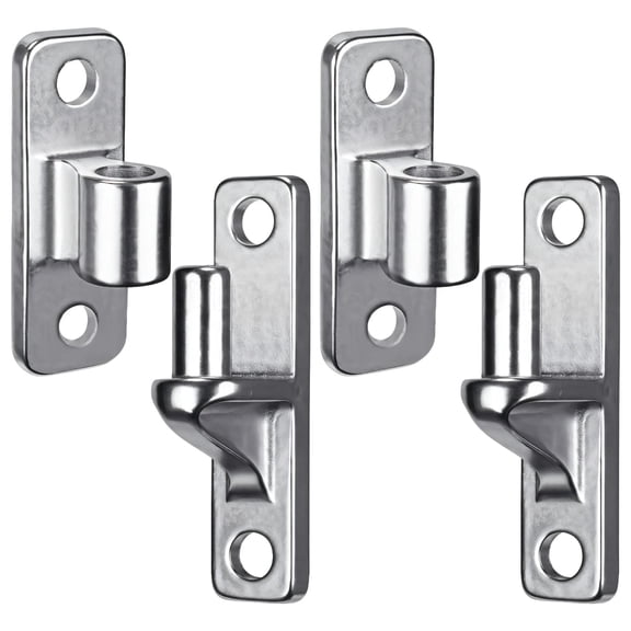 2 Pcs Extra Heavy Duty Stainless Steel Gate Hinges, 600 lbs Capacity, Durable Metal Construction, Symmetrical Design for Wood Fences and Farm Gates, Easy Installation