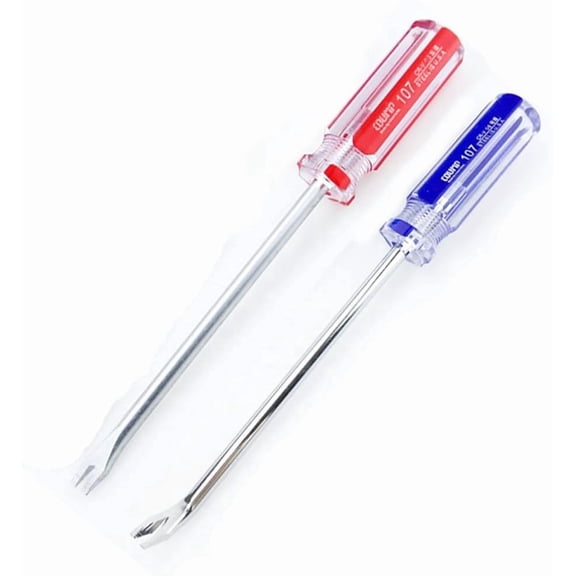 2 Pcs Extra Long 23cm Screwdriver Tack Lifter V U Tip Nail Puller Staple Rivet Tack Puller Screwdriver Staple Remover Tool for Furniture