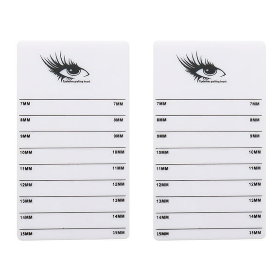 2 Pcs Eyelash Extension Tray Acrylic Display Board Tool Scale Plate Fake Eyelashes