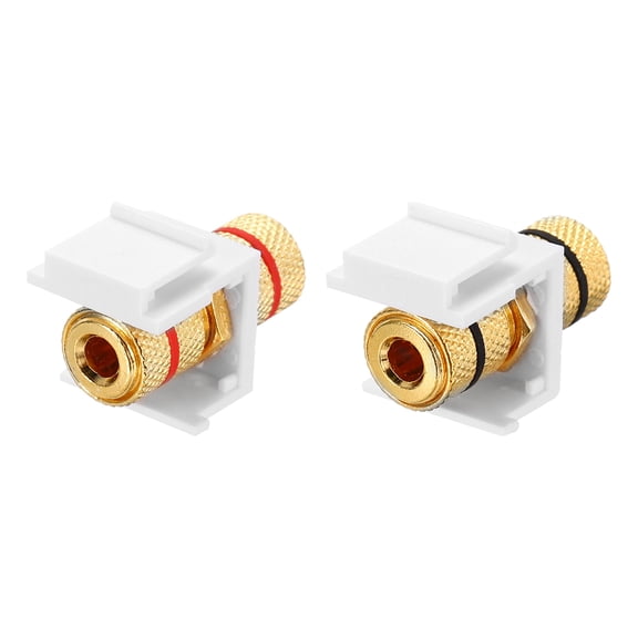 2 Pcs F81 Coaxial Cable Connector for Wall Plate and Patch Panels,Gold