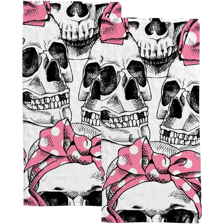 Skull bath towel discount set