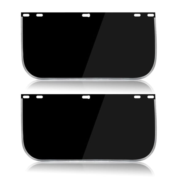 2 Pcs Face Shield Replacement Lens, 40x20cm Face Shield Visor, Tinted Full Face Visor Shield Compatible With Hobart 770580, Protective Safety Visor For Welding, Grinding, Cosplay(15.5 X 8inch)