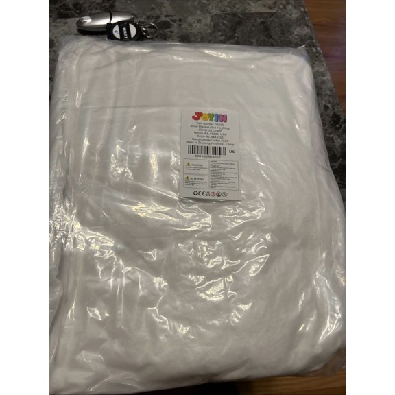 2 Pcs Fake Snow Blanket - 3 X 8 Ft Soft Fluffy Artificial Snow For Christmas ...