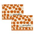 thumbnail image 1 of 2 Pcs Fall Harvest Linen Placemats, Cute Maple Leaf Pumpkin Print Insulated Table Mats for Thanksgiving Party Catering Decorations, 1 of 6