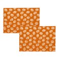 thumbnail image 1 of 2 Pcs Fall Harvest Linen Placemats, Cute Maple Leaf Pumpkin Print Insulated Table Mats for Thanksgiving Party Catering Decorations, 1 of 6