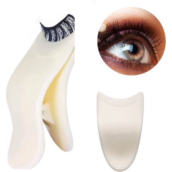 2 Pcs False Eyelashes Applicator Tool for Wear Eyelashes, Silicone Lash Clip Lashes Buddy Makeup Tool, Eyelash Tweezers for False Lashes Fake Eyelash Applicator Helper Tool