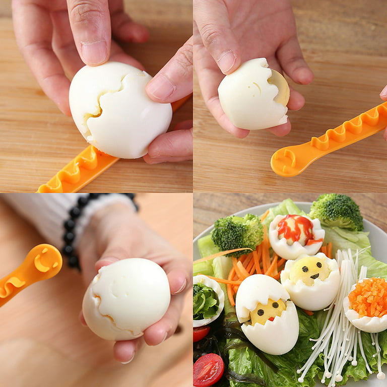 2Pcs/Set Fancy Cut Eggs Cooked Eggs Cutter Household Boiled Eggs