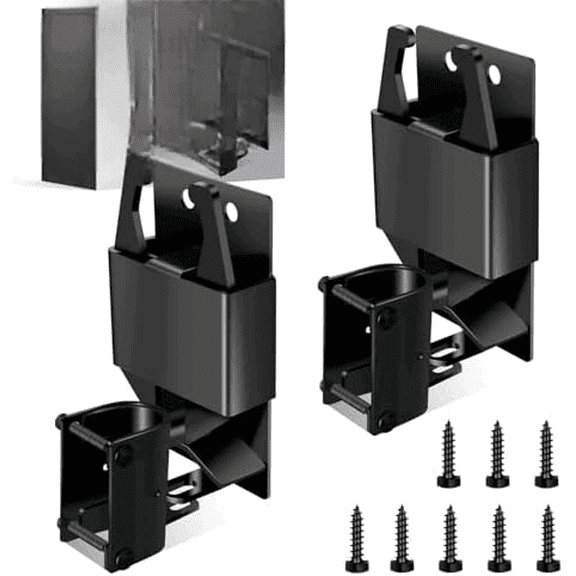 2 Pcs Farm Gate Latch, Heavy Duty 2 Way Gate Latch Lockable, Livestock Gate Latches for Metal Gates, Ranches, Farms, Stables, Horse Corrals, Pet Cages, Black Hardware with Screws