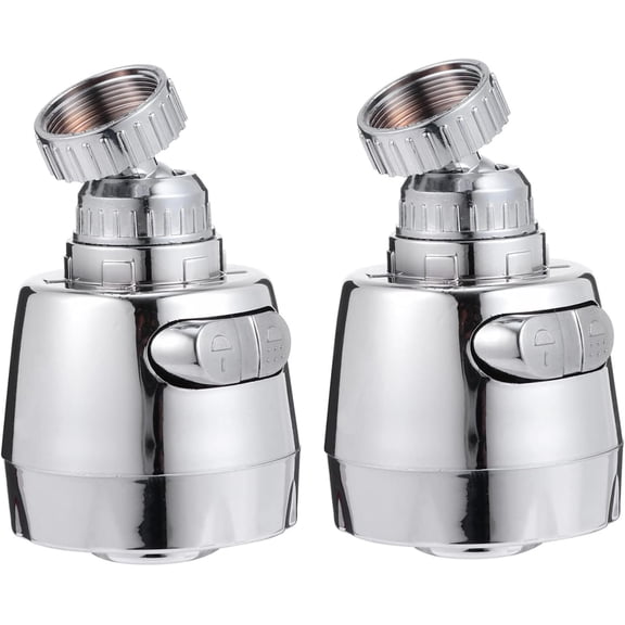 2 Pcs Faucet Splash Guard, 360 -Degree Swivel Kitchen Sink Faucet, Aerator Faucet Sprayer Attachment Tap Aerator Faucet Nozzle for Kitchen, Bathroom Faucet