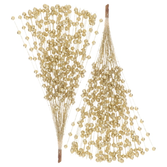 2 Pcs Faux Strawberries Plant Decoration Vintage Model Bark Golden