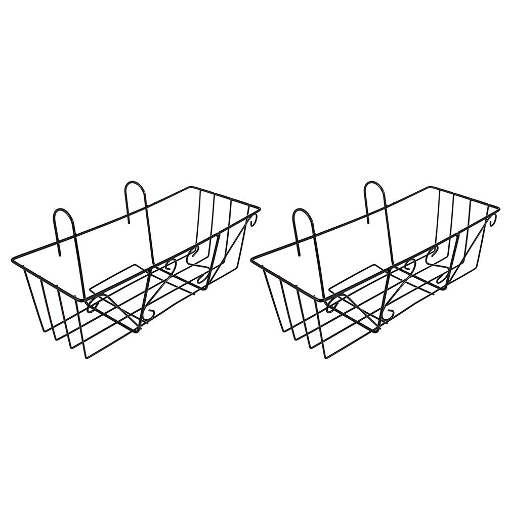 2 Pcs Fence Pot Hangers Hanging Square Planter Rack for Plants Support ...