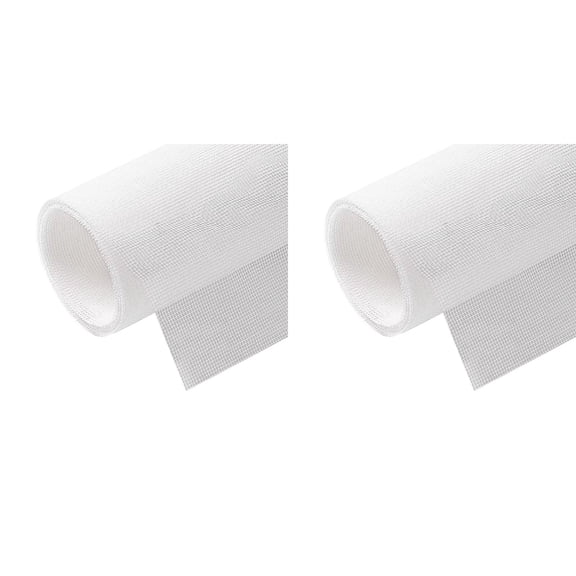 2 Pcs Fiberglass Screen Mesh 39.37 x 78.74 Inch for Patio Door, Window Screen Mesh Roll for Door Replacement, Screen Door Mesh for Windows and Doors, Window Screens, White