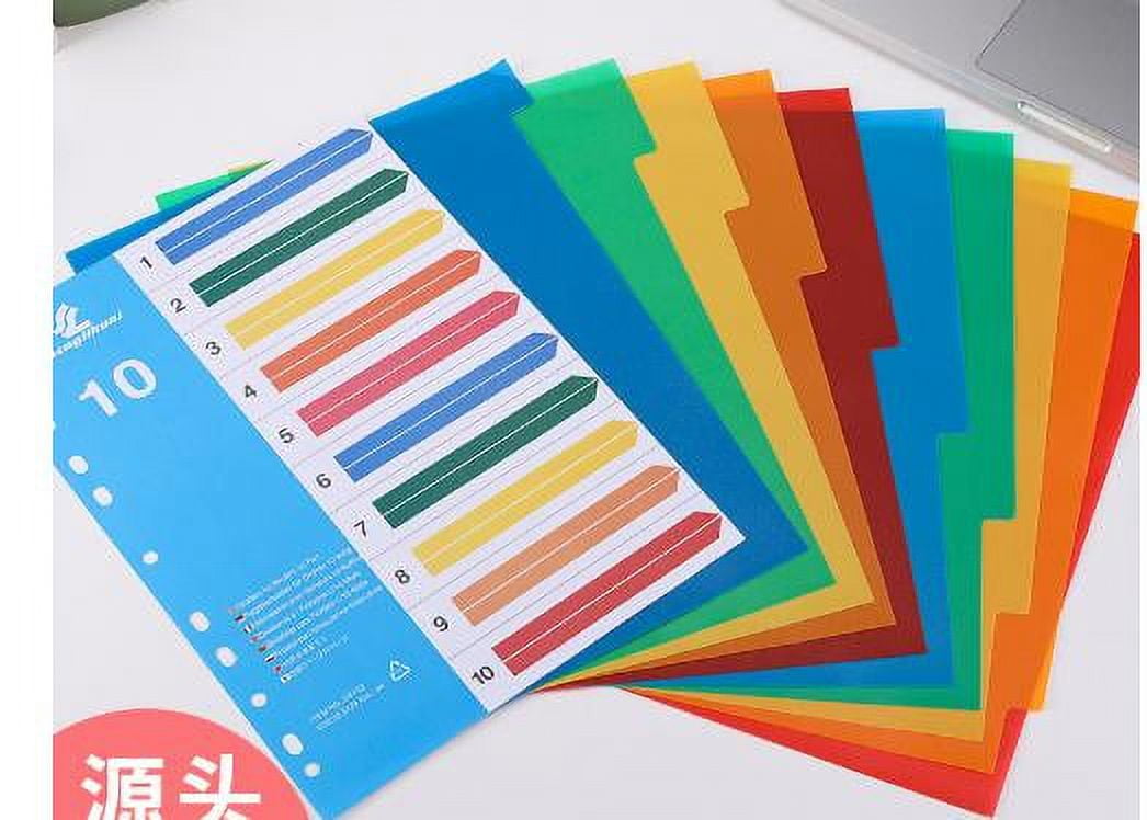 2 Pcs File Dividers A4 Binder Dividers Folder Dividers Subject Divider for Binder Notebook