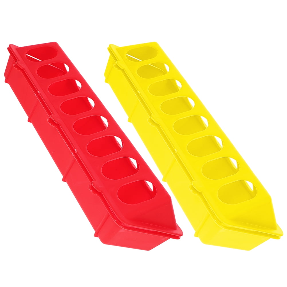 2 Pcs Finch Bird Feeders Pigeon Food Boxes Chicken Feeder Long Chicken