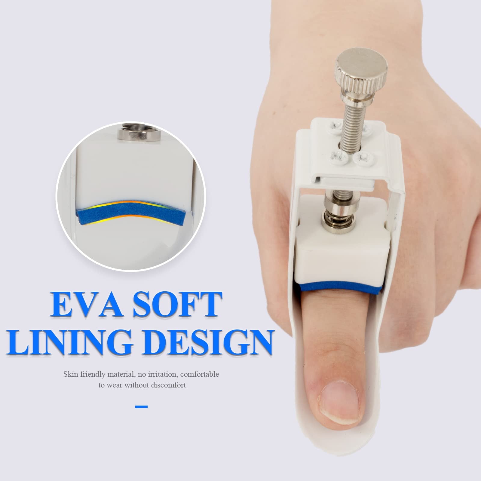 2 Pcs Finger Straightener Splint Finger Joint Extension Brace Corrector