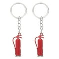 thumbnail image 1 of 2 Pcs Fire Extinguisher Firemen Badge Keychains Firefighter Gift, 1 of 8