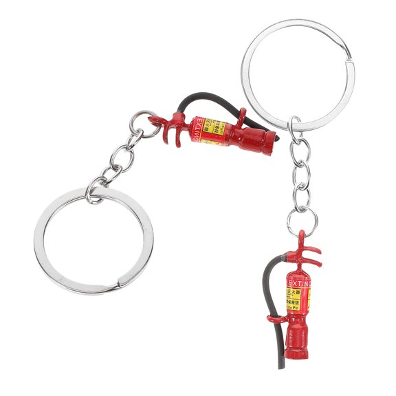 2 Pcs Fire Key Rings Presents for Fireman Seals Firefighter Gift Father Miss